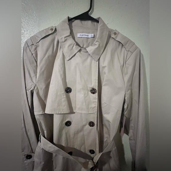 JUSTFAB Classic Tan Trench Coat - Picture 7 of 8